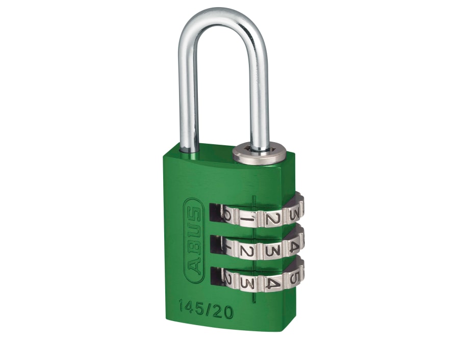 Abus Mechanical 46571 20mm Aluminium Combination Padlock Green