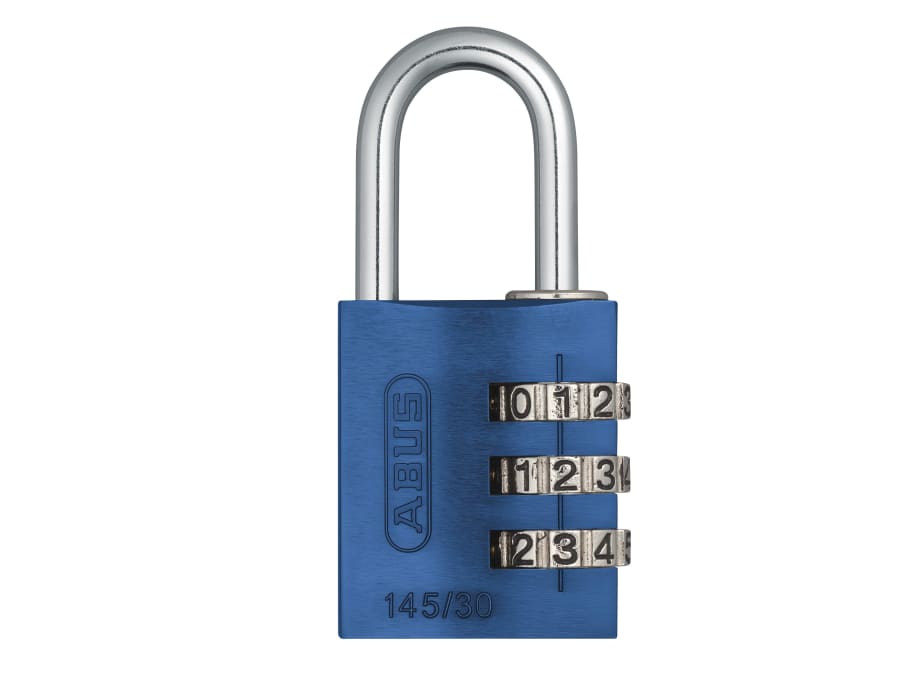 Abus Mechanical 46577 30mm Aluminium Combination Padlock Blue