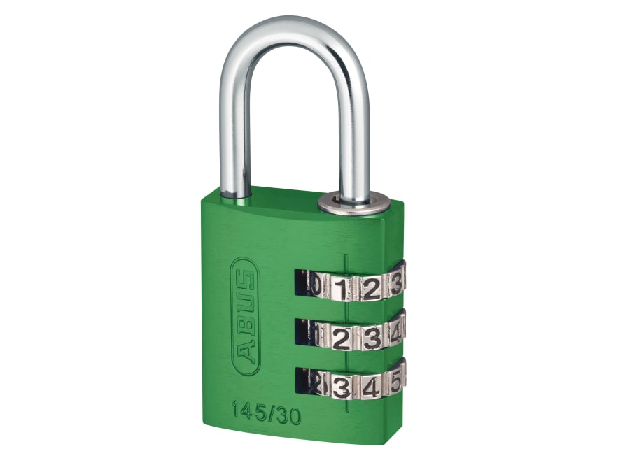 Abus Mechanical 46580 30mm Aluminium Combination Padlock Green