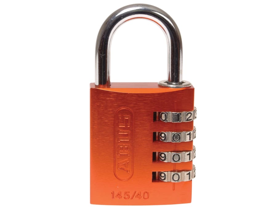 Abus Mechanical 49527 40mm Aluminium Combination Padlock Orange