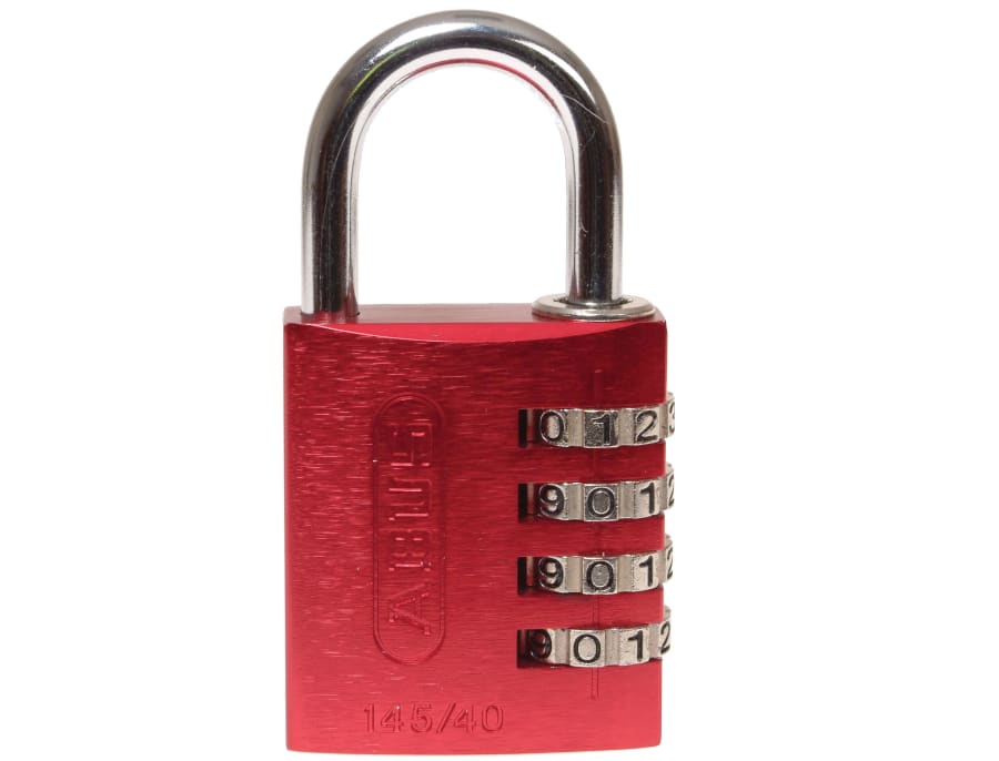 Abus Mechanical 48829 40mm Aluminium Combination Padlock Red