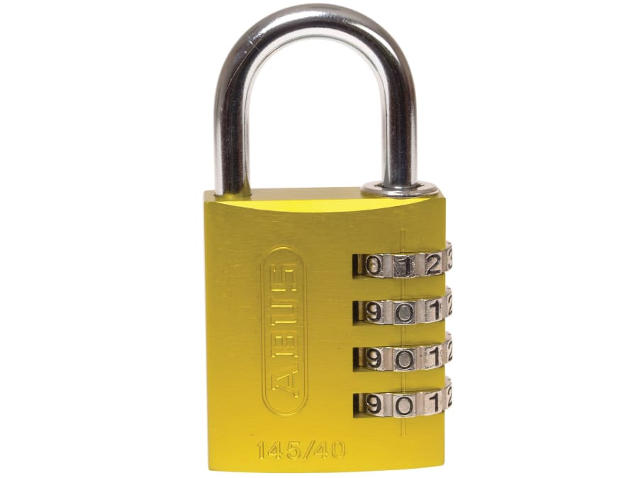 Abus Mechanical 49535 40mm Aluminium Combination Padlock Yellow