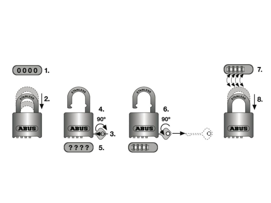 Abus Mechanical 51555 60mm Heavy-Duty Combination Padlock