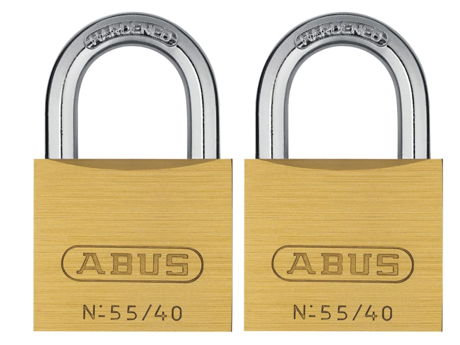 Abus Mechanical 32125 Brass Padlock Twin Pack