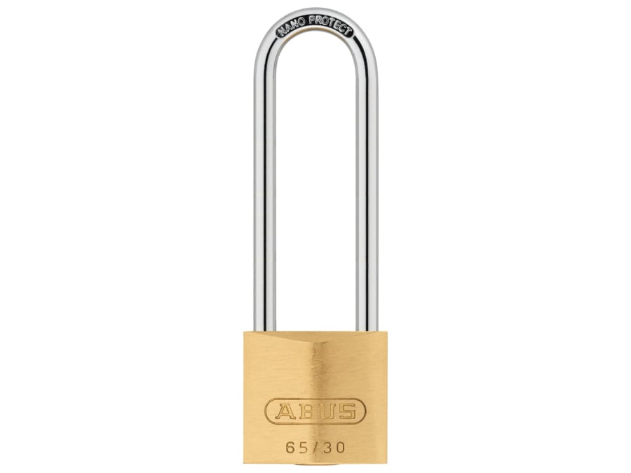Abus Mechanical 35120 65/30mm Brass Padlock with 60mm Long Shackle