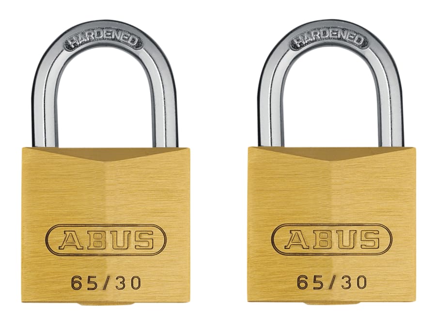 Abus Mechanical 21730 65/30mm Brass Padlock Twin