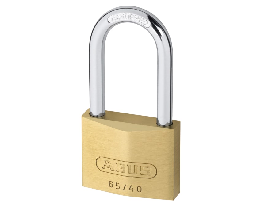 Abus Mechanical 09856 65/40mm Brass Padlock with 40mm Long Shackle