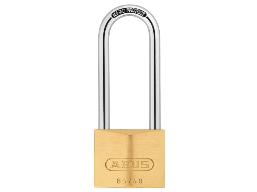 Abus Mechanical 12016 65/40mm Brass Padlock with 63mm Long Shackle Keyed Alike