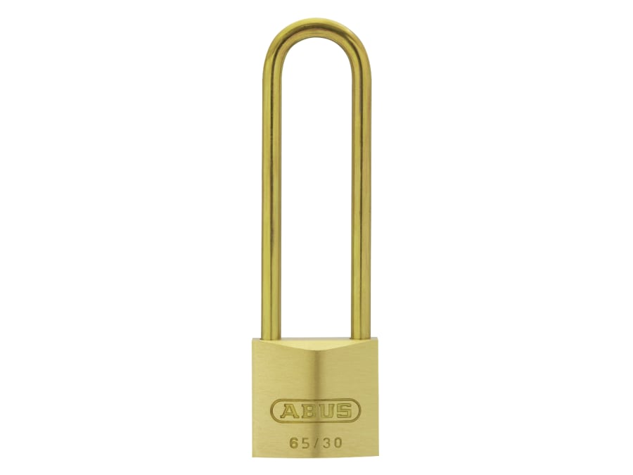 Abus Mechanical 37596 65MB/30mm Solid Brass Padlock with 70mm Long Shackle