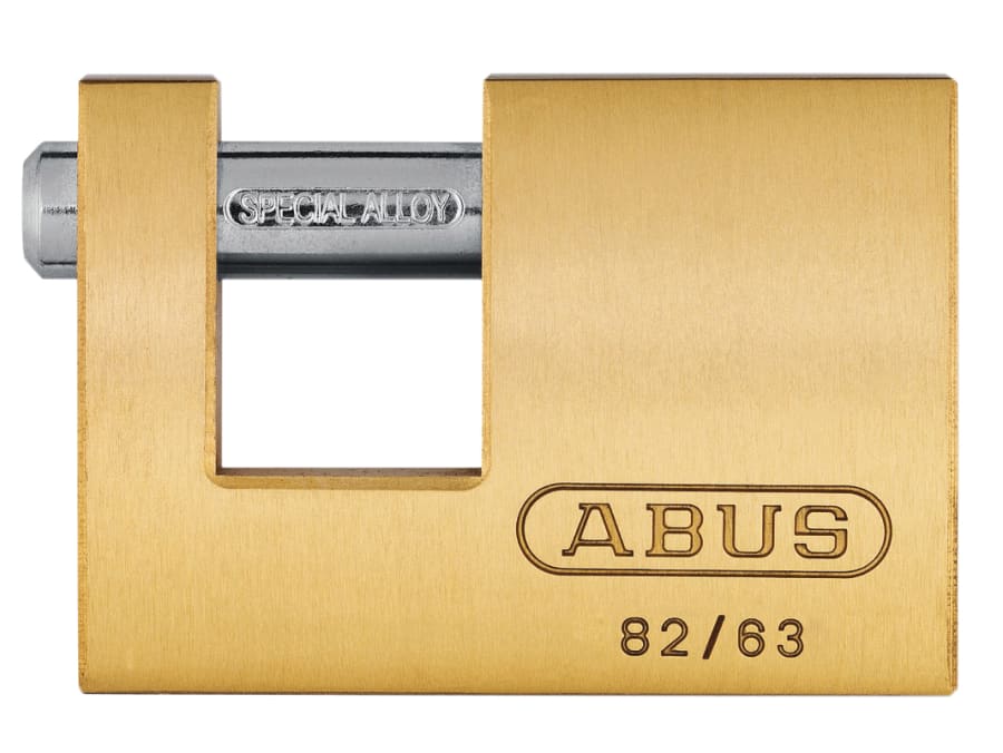 Abus Mechanical 11571 82/63mm Monoblock Brass Shutter Lock Keyed Alike