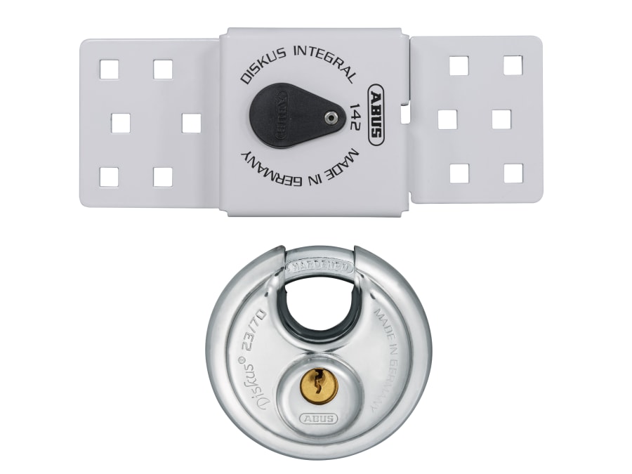 Abus Mechanical 83983 142 Series Sliding Door Van Lock with 23/70mm Diskus Padlock