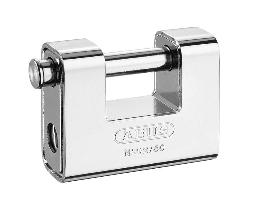 Abus Mechanical 35214 92/80mm Monoblock Brass Body Shutter Padlock