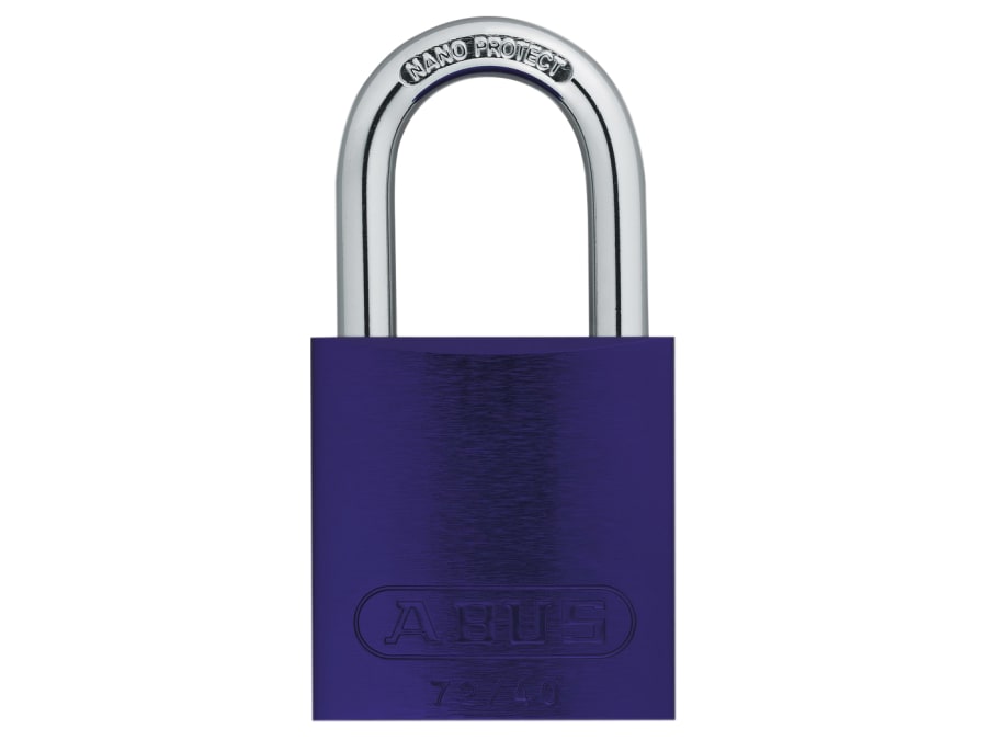 Abus Mechanical Abus 45242 72/40mm Aluminium Padlock Violet Keyed Alike
