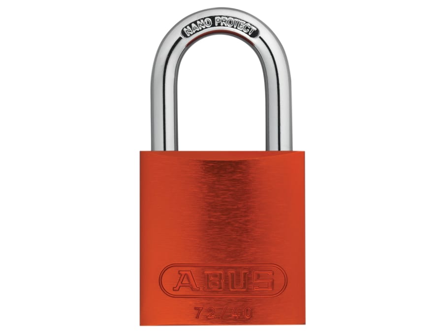 Abus Mechanical Abus 45244 72/40mm Aluminium Padlock Orange Keyed Alike