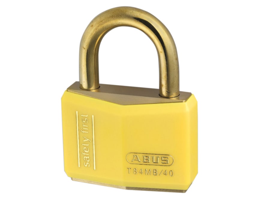 Abus Mechanical 28354 Yellow Rustproof Padlock 40mm