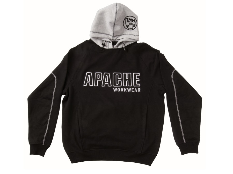 Apache APHOODSWEATBLK Black Hooded Sweatshirt