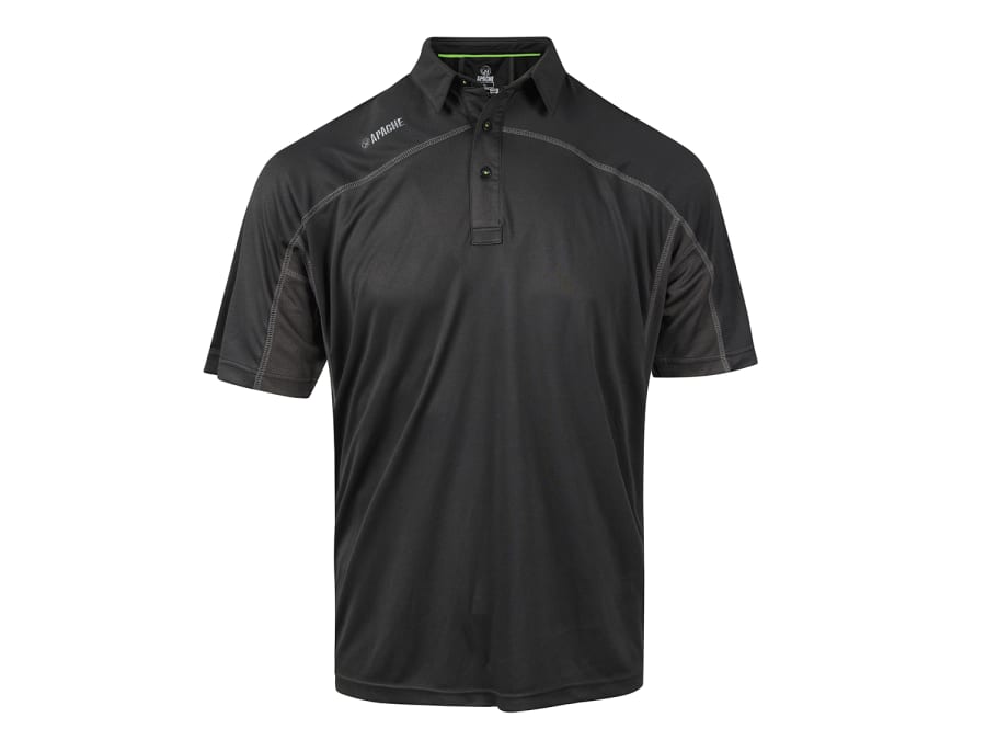 Apache LANGLEYXXL Black Performance Polo Shirt XXL