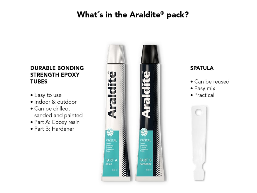 Araldite ARL400008 Crystal Epoxy 2 × 15ml Tubes