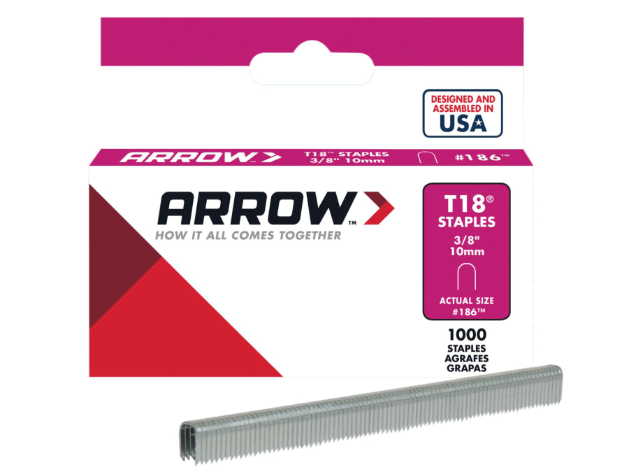 Arrow A186 10mm Staples with 1000 Pack
