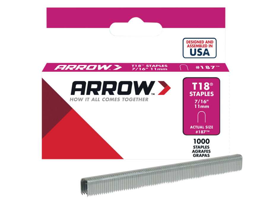 Arrow A187 11mm Staples with 1000 Pack