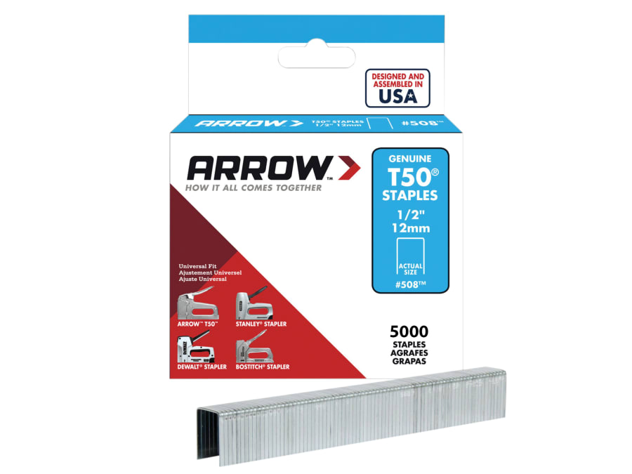 Arrow A508IP T50 12mm Staples 5000 Pack