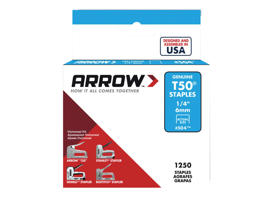 Arrow A50424 T50 Staples 6mm