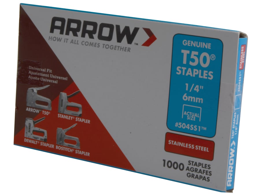Arrow A504SS1 6mm Stainless Steel Staples