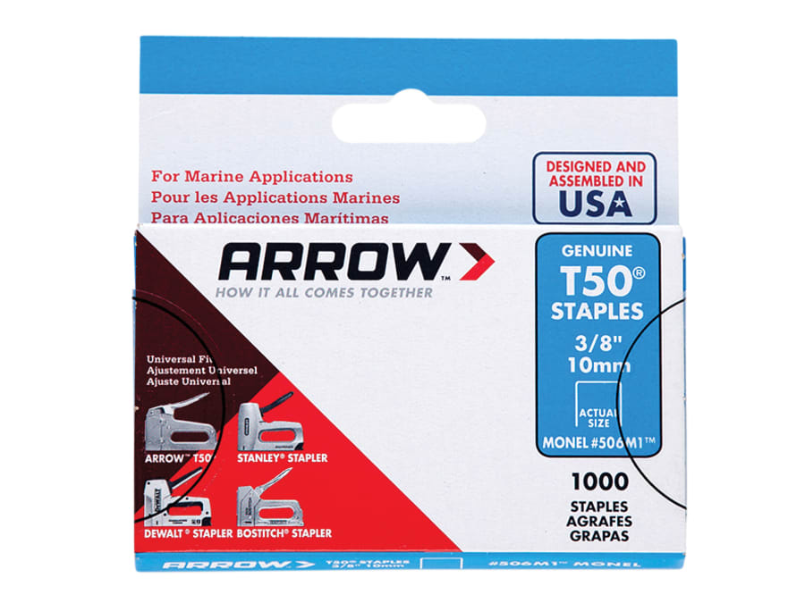Arrow A506M1 10mm Monel Staples