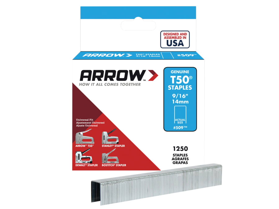 Arrow A50924 T50 Staples 14mm Pack of 1250
