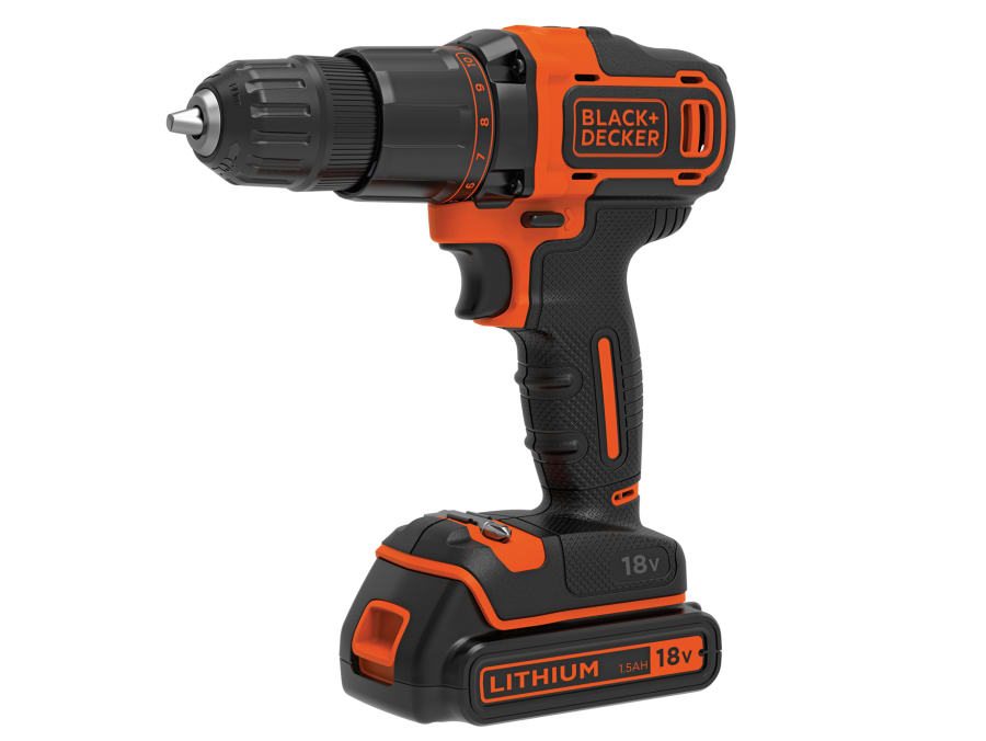 Black + Decker BCD700S1KGB 18V Combi Drill with 1 × 1.5Ah Battery