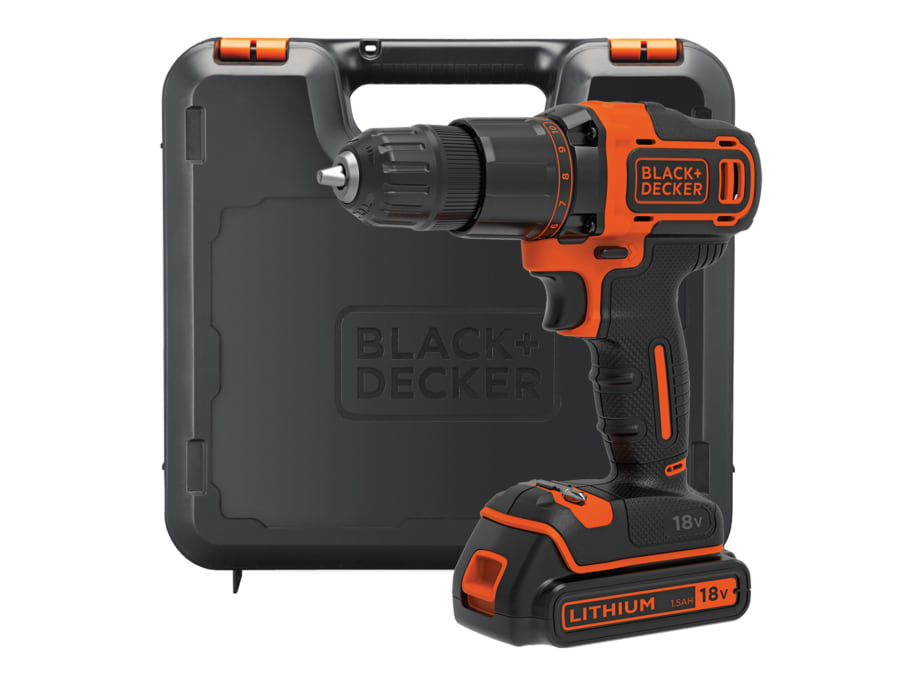 Black + Decker BCD700S1KGB 18V Combi Drill with 1 × 1.5Ah Battery