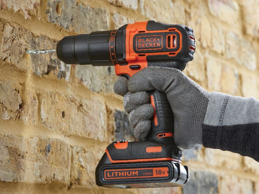 Black + Decker BCD700S1KGB 18V Combi Drill with 1 × 1.5Ah Battery