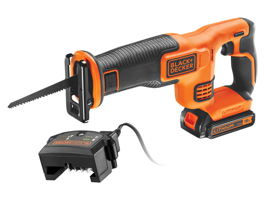 Black + Decker BDCR18C1GB 18V Reciprocating Saw with 1 × 1.5Ah Battery