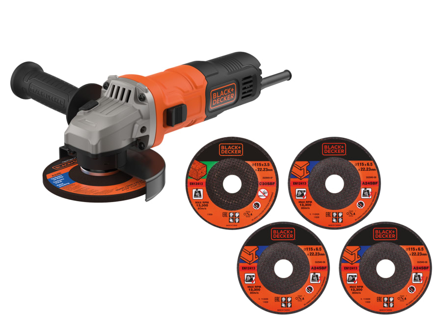 Black + Decker BEG010A5 115mm 710W 240V Grinder