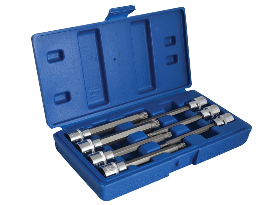 Bluespot Tools 01512 3/8in Drive Extra Long Spline Socket Bit Set 7 Piece
