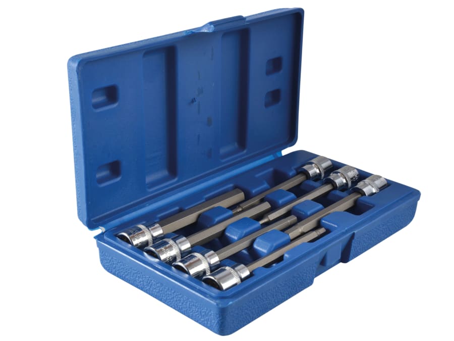 Bluespot Tools 01516 3/8in Drive Extra Long Hex Socket Bit Set 7 Piece