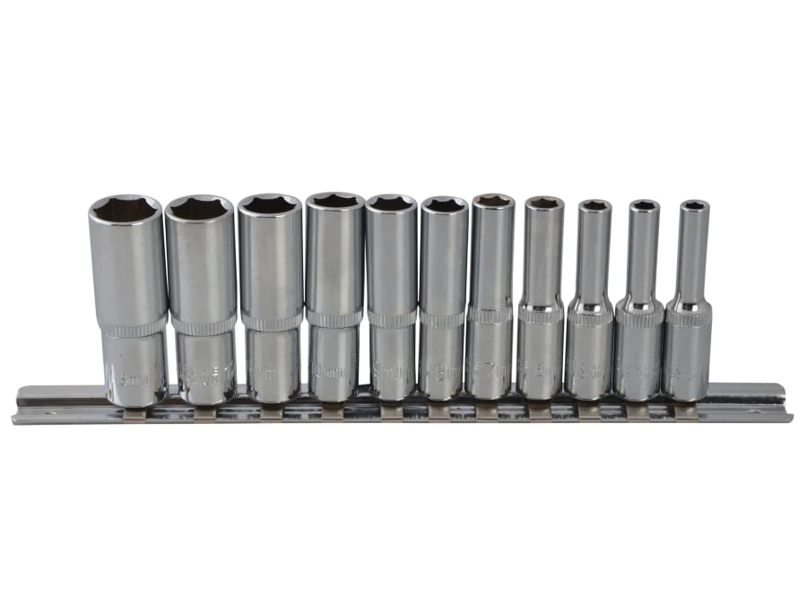 Bluespot Tools 01540 1/4in Drive Deep Socket Set 11 Piece