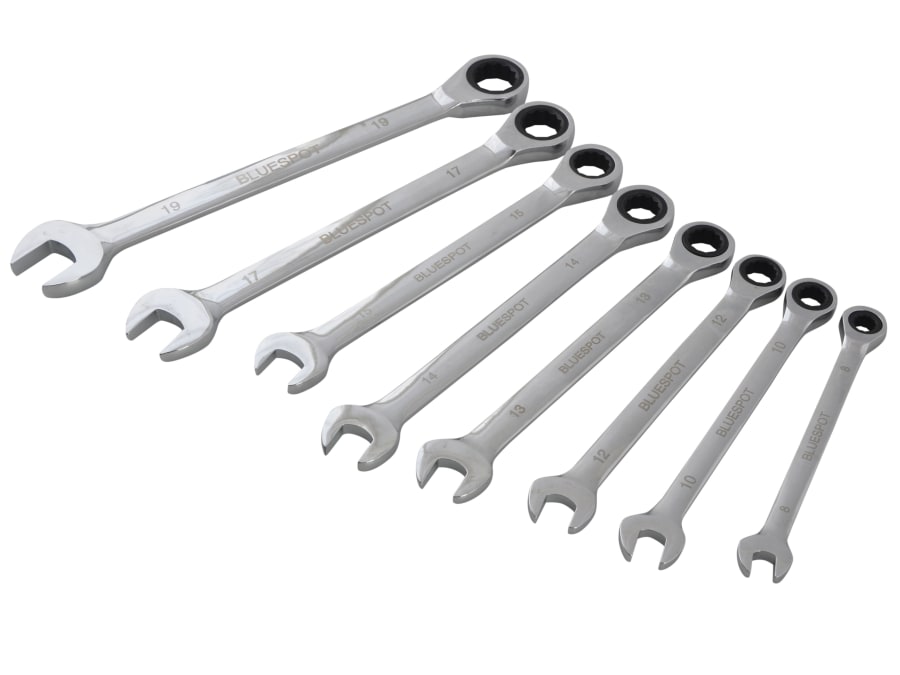 Bluespot Tools 04310 8 Piece Ratchet Spanner Set