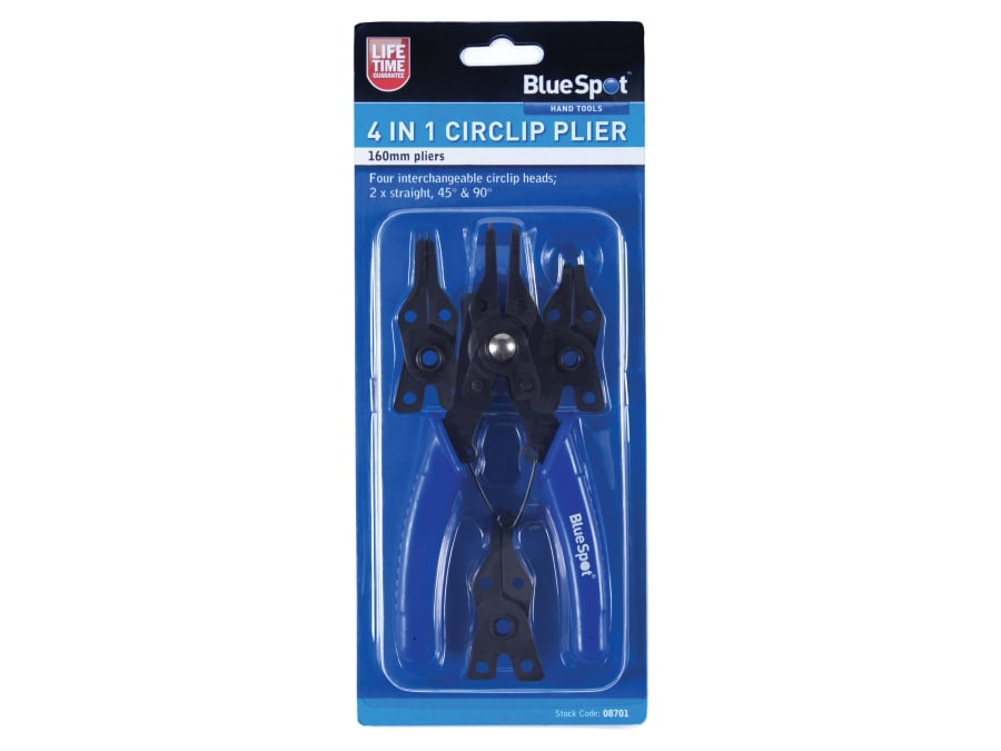 Bluespot Tools 08701 4-in-1 Circlip Pliers