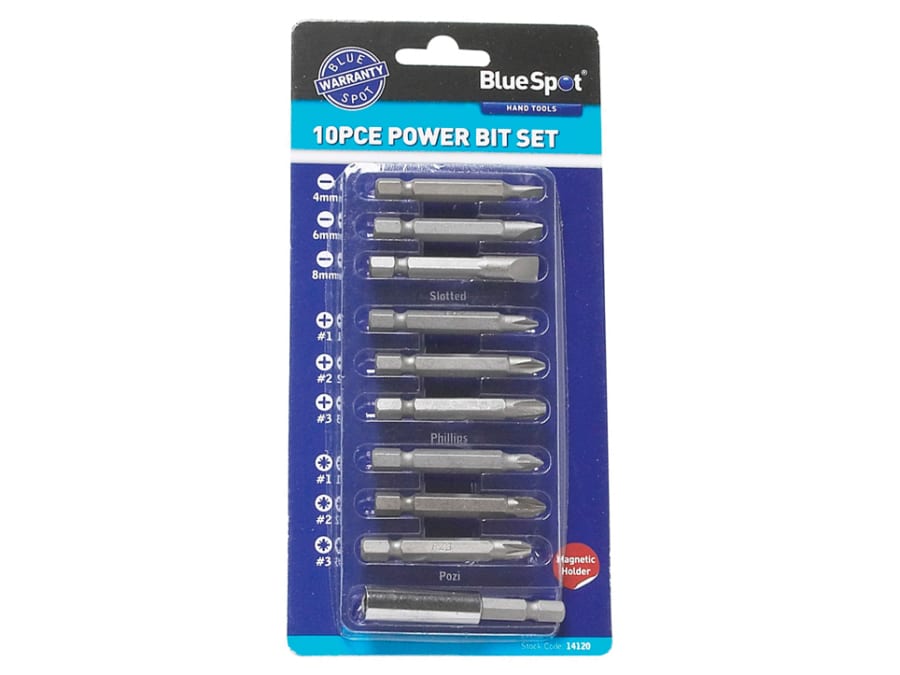 Bluespot Tools 14120 10 Piece Power Bit Set