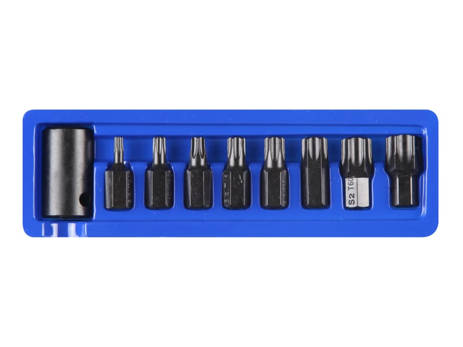 Bluespot Tools 1498 9 Piece 1/2in Impact Torx Bit Set