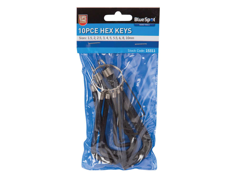 Bluespot Tools 15311 10 Piece Hexagon Key Set