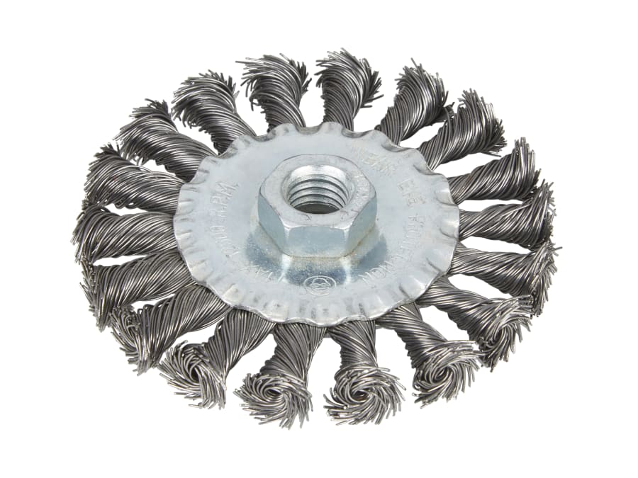 Bluespot Tools 19217 100mm Flat Twist Knot Wire Wheel M14