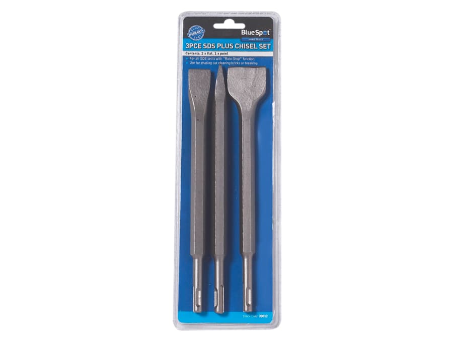 Bluespot Tools 20012 SDS Plus Chisel Set 3 Piece