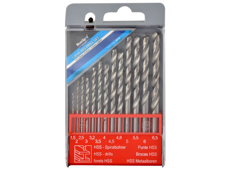 Bluespot Tools 20338 HSS Drill Bit Set 1.5-6.5mm