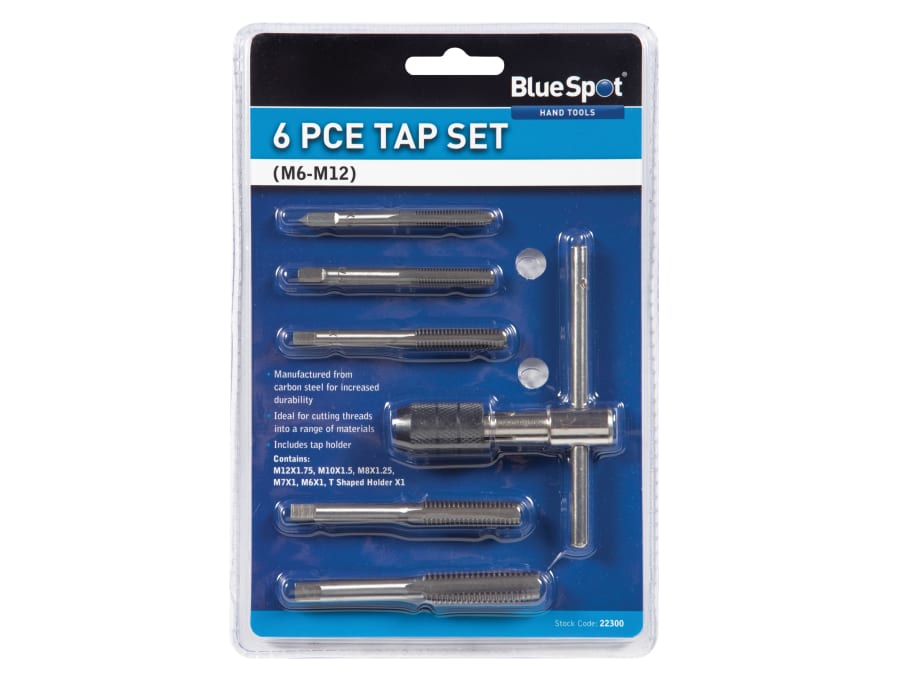 Bluespot Tools 22300 M6-M12 Tap Set 6 Piece