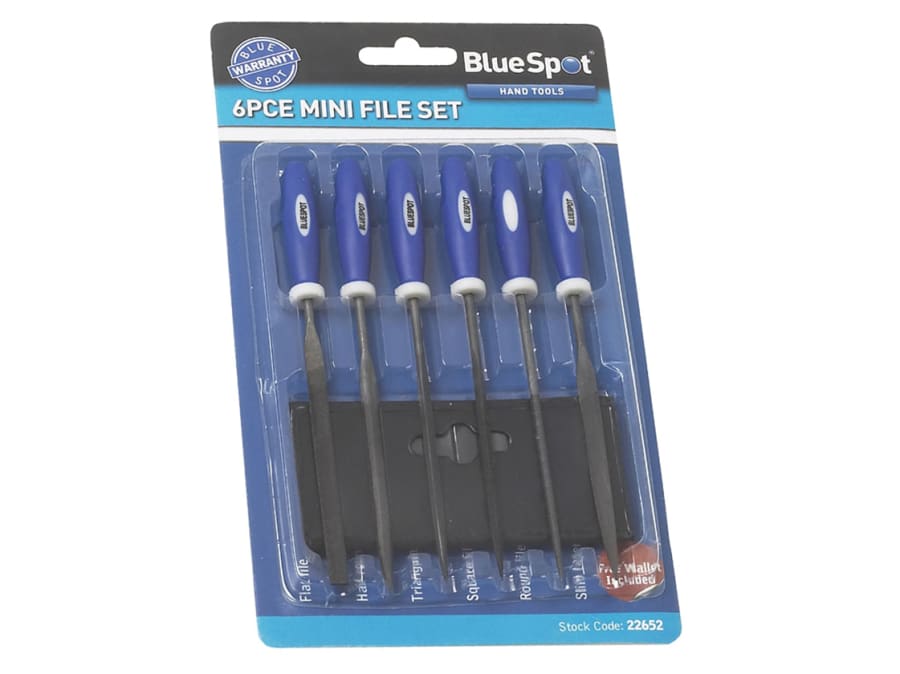 Bluespot Tools 22652 Mini File Set with Pouch 6 Piece