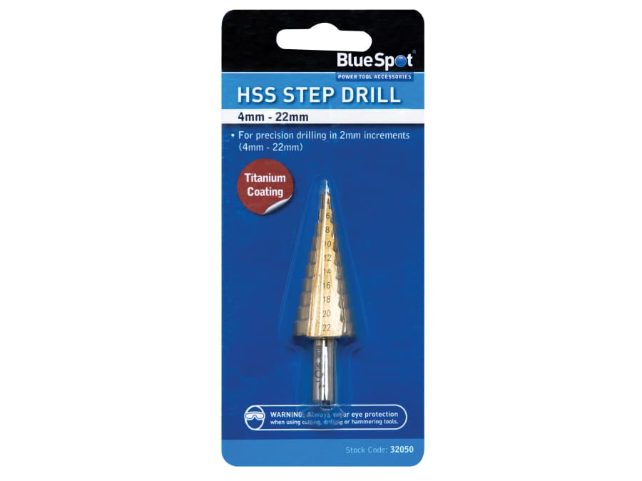 Bluespot Tools 32050 HSS Step Drill 4-22mm