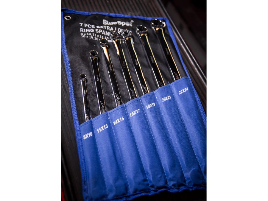 Bluespot Tools 4305 Extra Long Ring Spanner Set 7 Piece