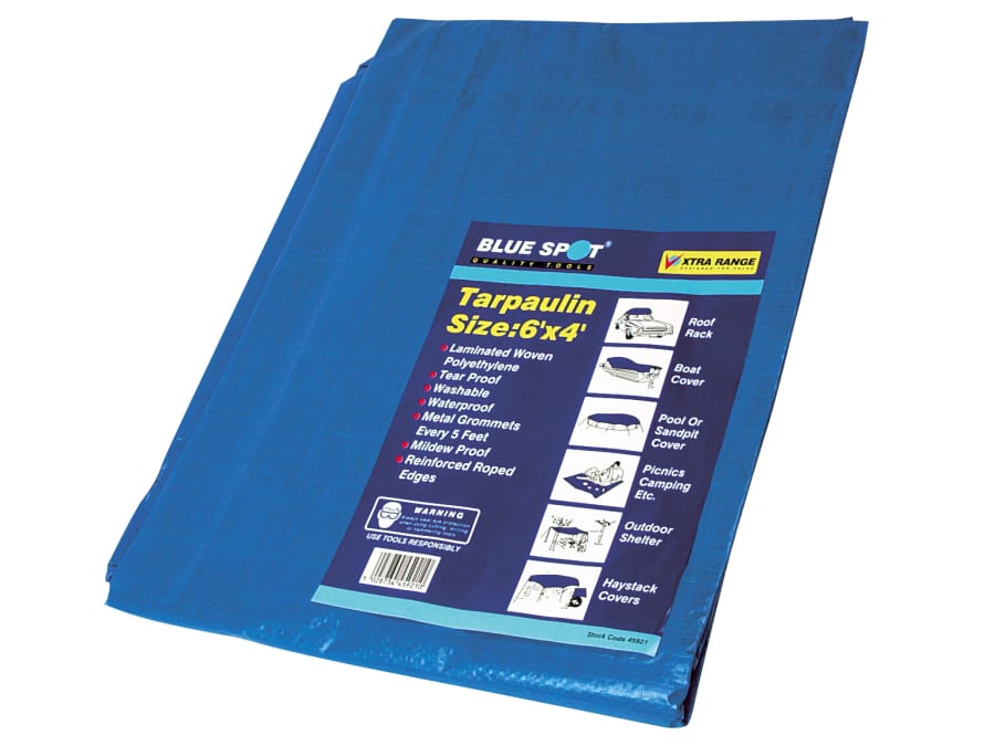 Bluespot Tools 45921 1.8m x 1.2m Blue Tarpaulin